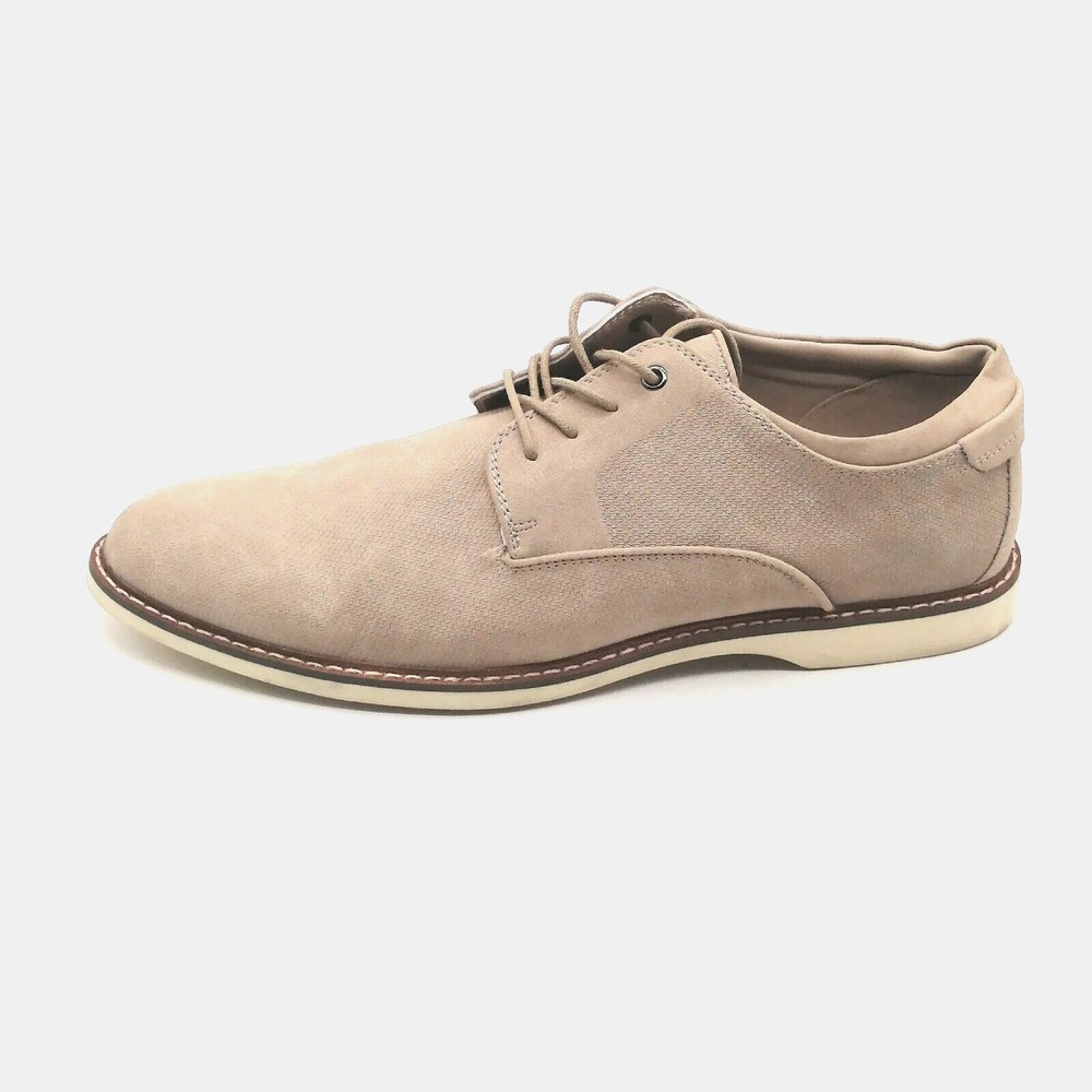 Abound Shoes Mens Oxford Scottie Tan Lace Up Almond Toe Low Block Heel 13